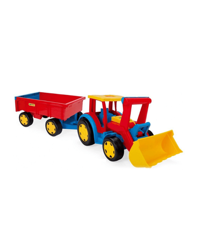 Машинки-игрушки Большой игрушечный трактор Гигант с прицепом и ковшом, Wader