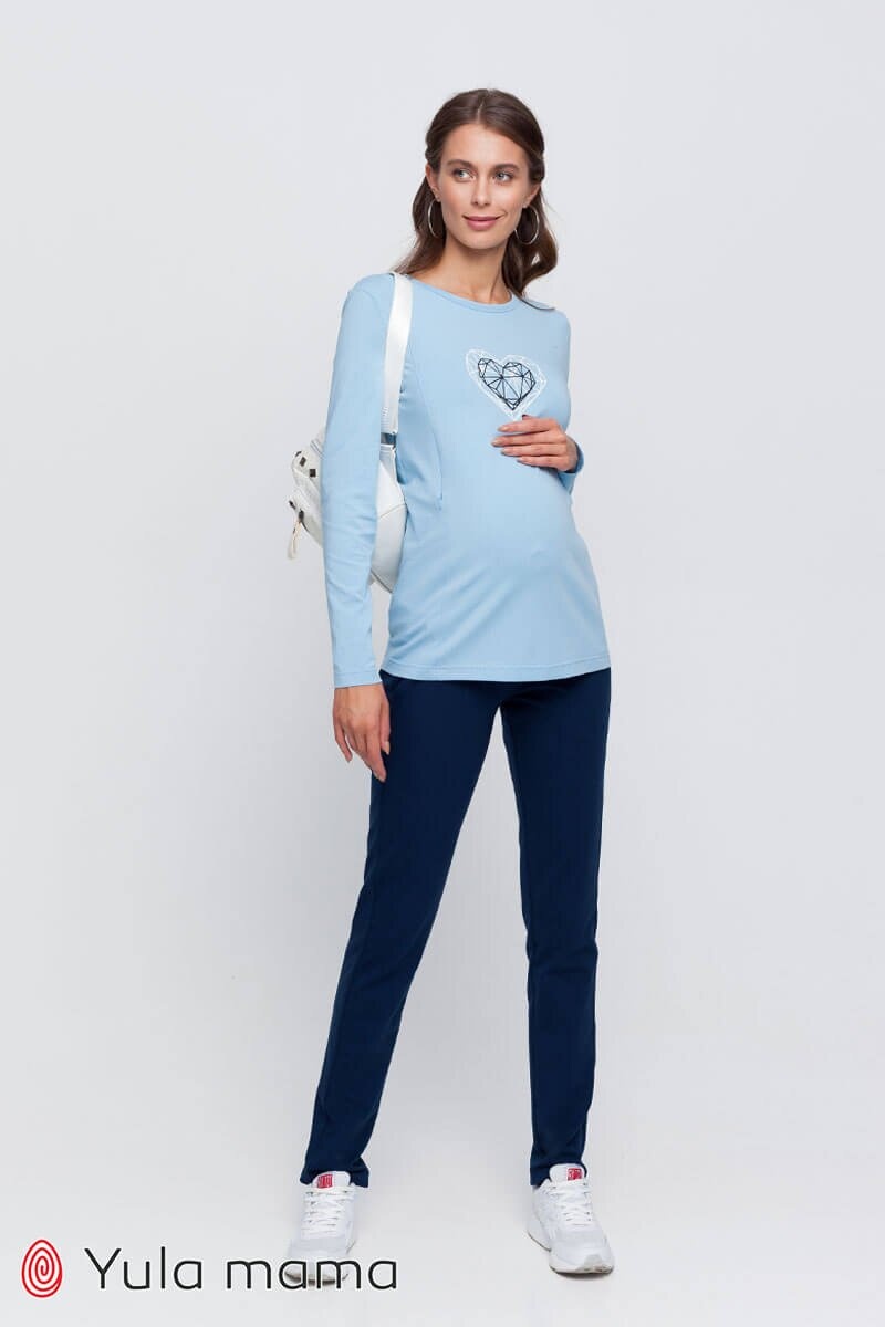 Спортивные костюмы Спортивные брюки для беременных ALESSA, темно-синие, Юла мама