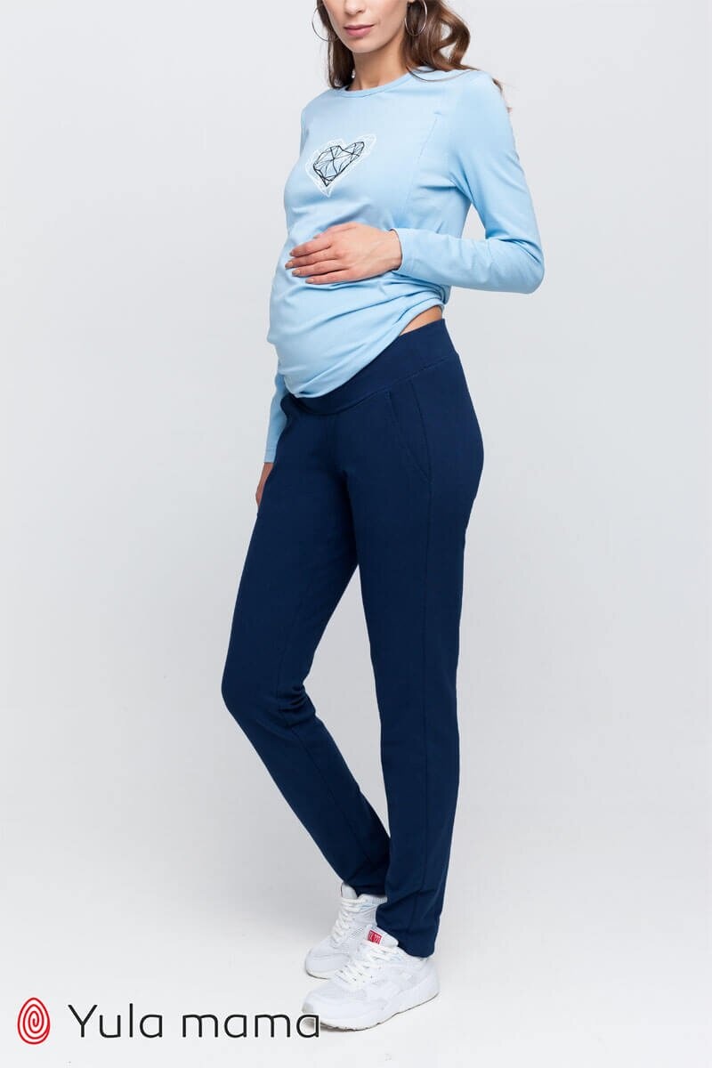 Спортивні костюми Спортивні штани для вагітних ALESSA, темно-сині, Юла мама