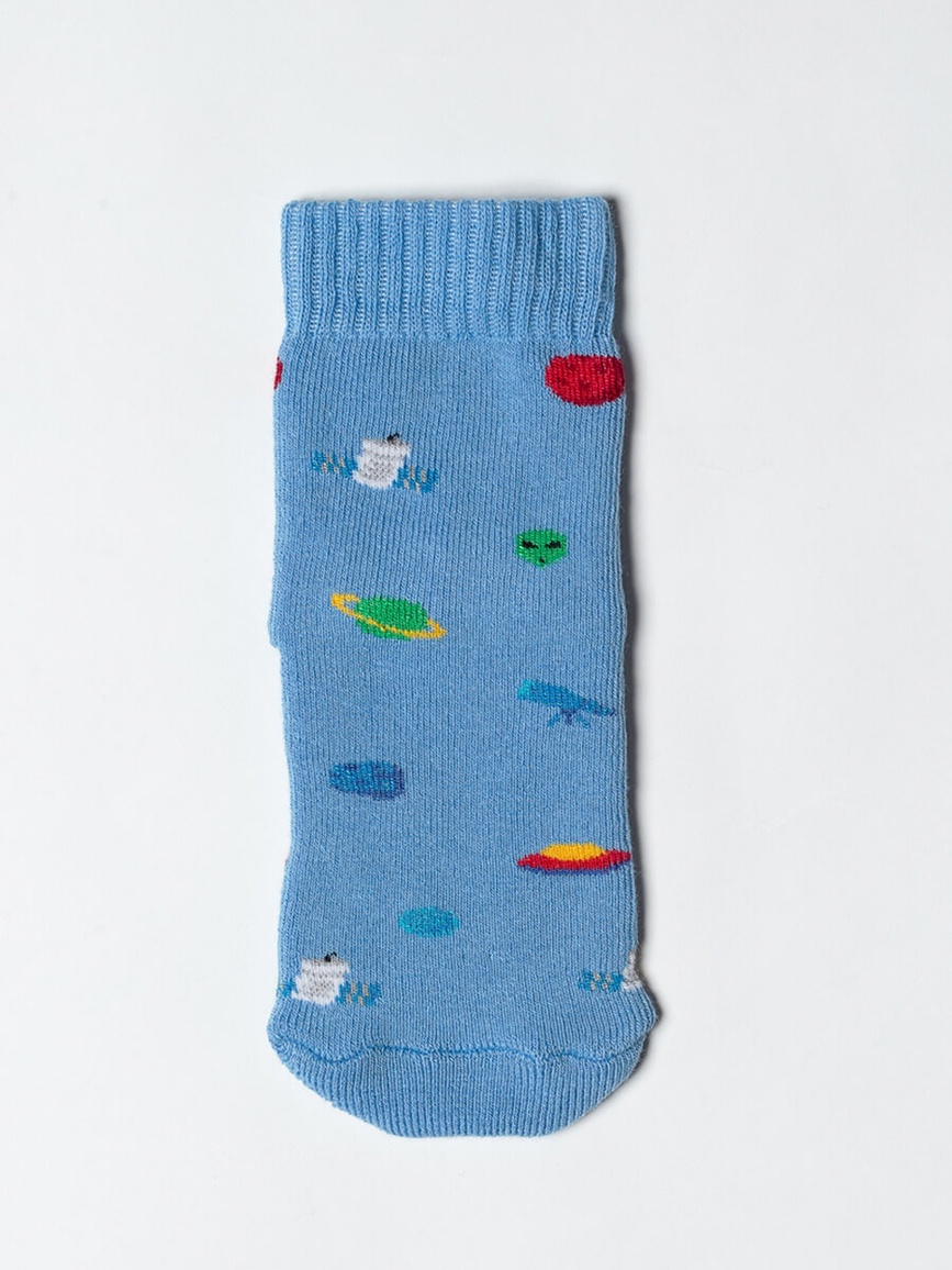 Носочки Носочки детские махровые Космос, набор 2 шт, синий, голубой, Мамин Дом