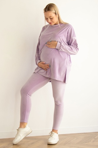 Лосіни, Легінси Плюшевий костюм для вагітних та годуючих мам 4473154-4, лаванда, To be