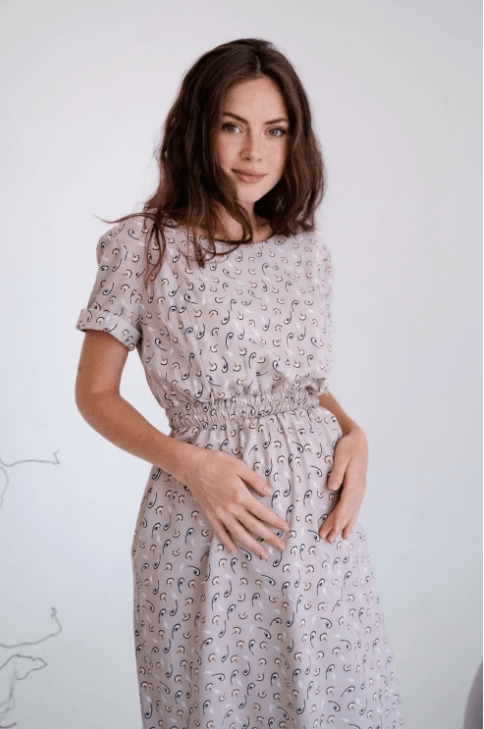 Платье для беременных и кормящих мам 3178745 бежевый, To be, Бежевый, 42