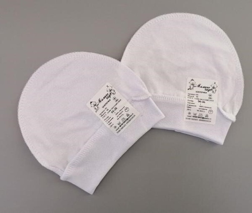 Чепчики, шапочки для новонародженних Шапочка для новонароджених, біла, Мамине чадо