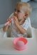 Посуд для дітей Силіконова тарілка на присосці HAPPY MEAL, рожева, ТМ Kinderenok Фото №2