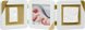 Бебі Арт - пам'ятні подарунки Набір для створення відбитка ручки і ніжки малюка потрійна рамочка, золотий кант, ТМ Baby art Фото №3