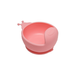 Посуд для дітей Силіконова тарілка на присосці HAPPY MEAL, рожева, ТМ Kinderenok Фото №1