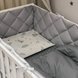 Постелька Комплект постельного белья Baby Mix Облака, серый, 6 элементов, Маленькая Соня Фото №3