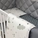 Постелька Комплект постельного белья Baby Mix Облака, серый, 6 элементов, Маленькая Соня Фото №2