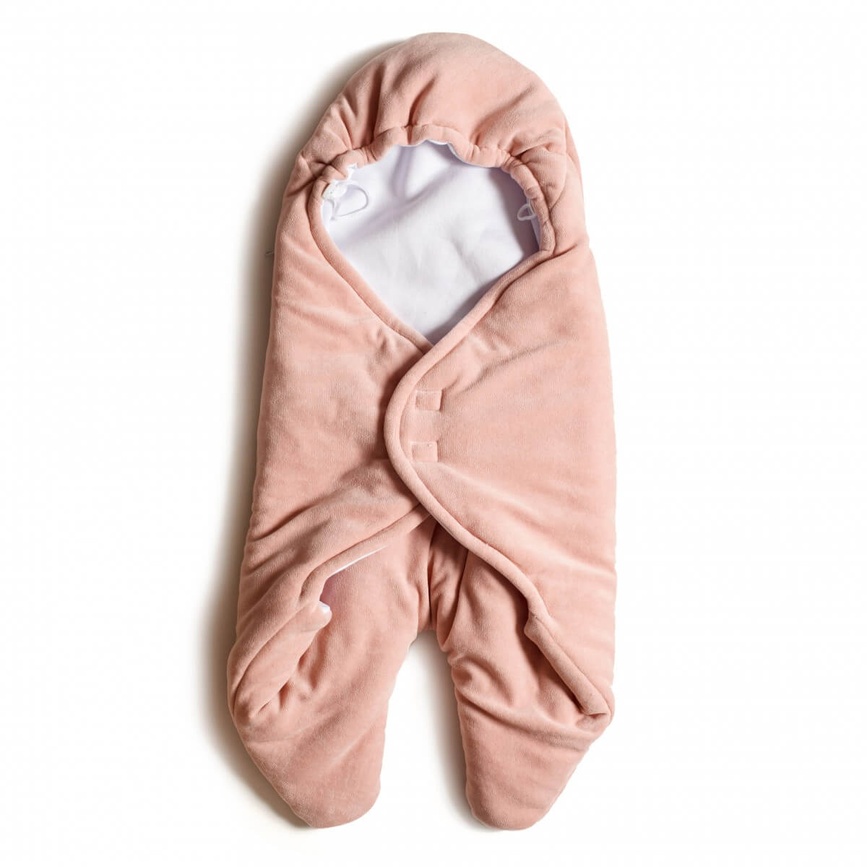 Конверт обнимашка для новорожденных велюровый 9011-TO-24, розовый дым, ТМ Twins, Розовый