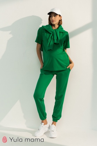 Штаны Спортивные брюки джоггеры для беременных CELIA, зеленый, Юла мама