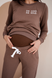 Спортивные костюмы Спортивный костюм для беременных и кормящих мам 4205114-72, коричневый, To be Фото №4