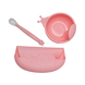 Посуд для дітей Набір силіконового посуду HAPPY MEAL, рожевий, ТМ Kinderenok Фото №2