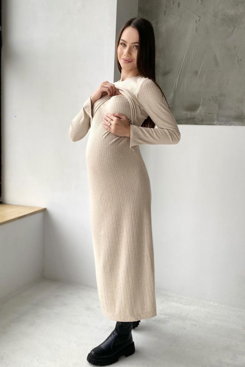 Платье для беременных и кормящих мам, бежевый, ТМ Dianora, Бежевий, M