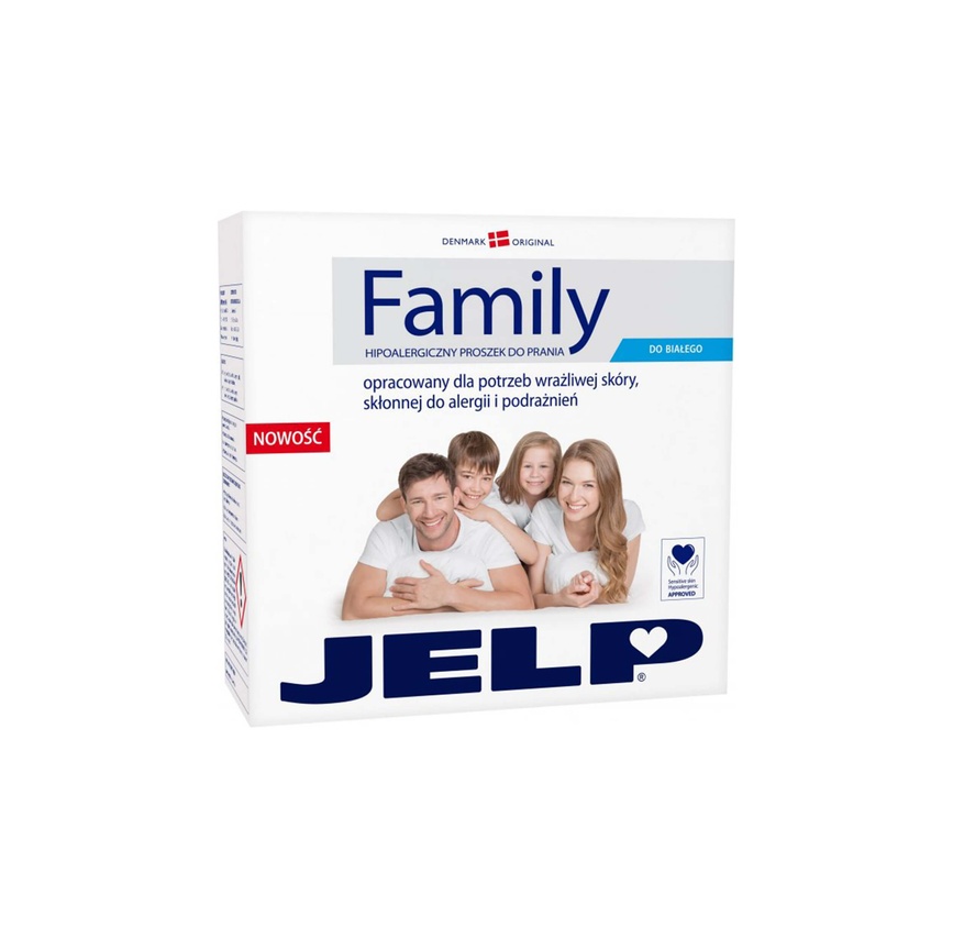 Пральні порошки Гіпоалергенний пральний порошок JELP Family для білого 2,24 кг , JELP
