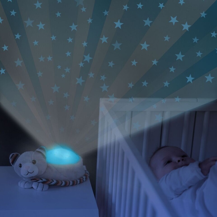Тренеры сна, ночники Котик KIKI ночник проектор звёздного неба с мелодиями, ТМ Zazu