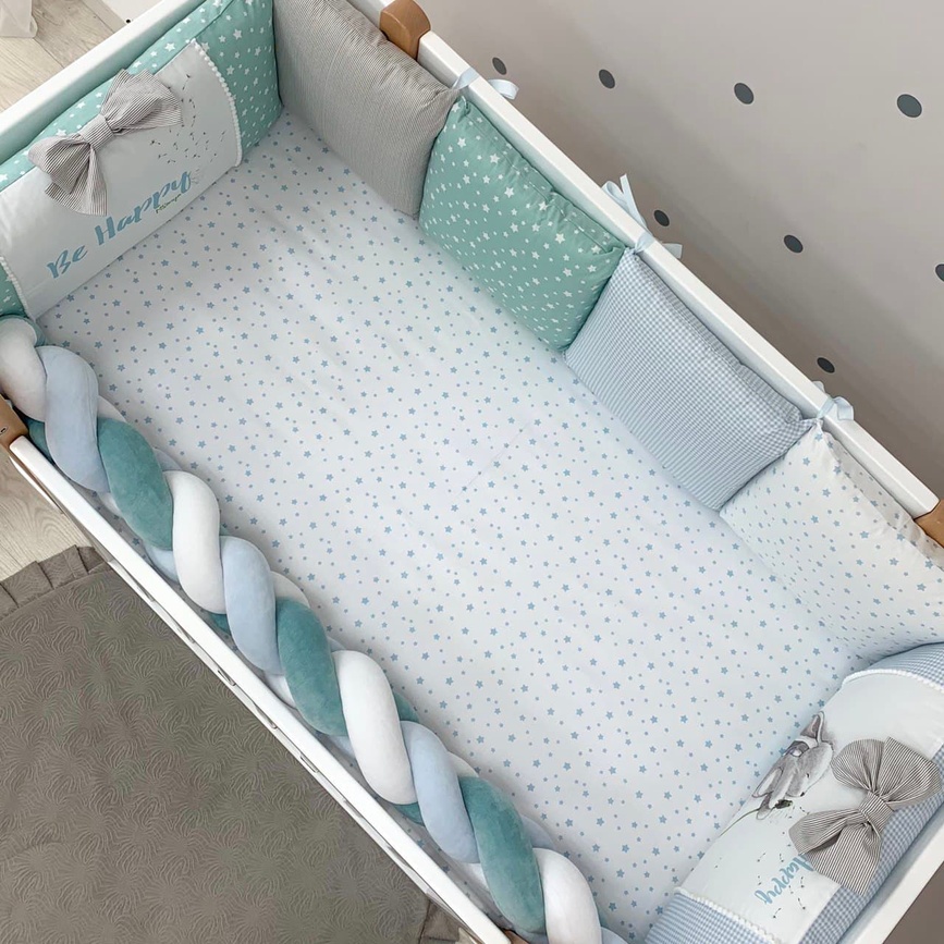 Постільна білизна Змінний комплект постільної білизни в ліжечко Akvarel Кульбаба, 3 елементи, Маленька Соня