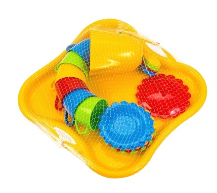 Рольові іграшки Набір іграшкової посуду Ромашка з підносом, 22 елемента, колір в асортименті, Tigres