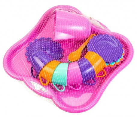 Рольові іграшки Набір іграшкової посуду Ромашка з підносом, 22 елемента, колір в асортименті, Tigres