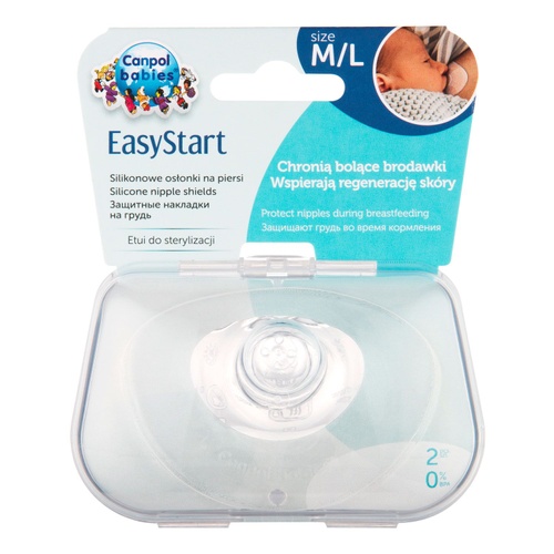 Накладки для годування Насадка на сосок стандартна EasyStart M/L, 2 шт, Canpol babies