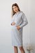 Платья на каждый день Платье-худи для беременных и кормящих мам 4284115, серый меланж, To be Фото №3