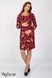 Платья на каждый день Платье теплое для беременности и кормления FLORIANNA цветы на бордовом фоне, Юла Мама Фото №1
