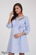 Платья на каждый день Платье-вышиванка для беременных и кормящих LADA, клетка голубой с белым, Юла Мама Фото №3