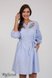 Платья на каждый день Платье-вышиванка для беременных и кормящих LADA, клетка голубой с белым, Юла Мама Фото №6