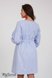 Платья на каждый день Платье-вышиванка для беременных и кормящих LADA, клетка голубой с белым, Юла Мама Фото №4