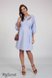 Платья на каждый день Платье-вышиванка для беременных и кормящих LADA, клетка голубой с белым, Юла Мама Фото №1