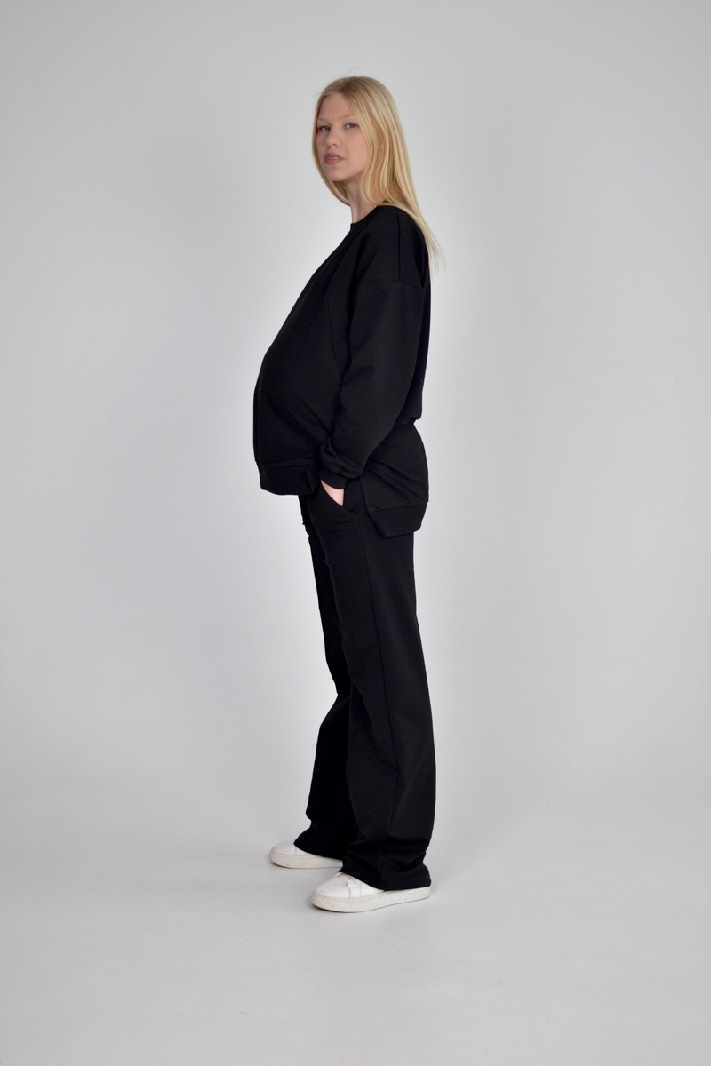 Спортивные костюмы Спортивный костюм Page для беременных и кормящих, черный, Dizhimama