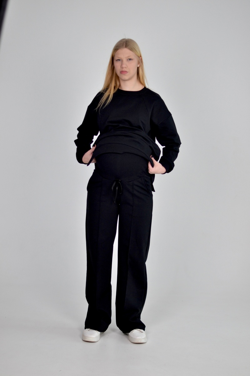 Спортивные костюмы Спортивный костюм Page для беременных и кормящих, черный, Dizhimama