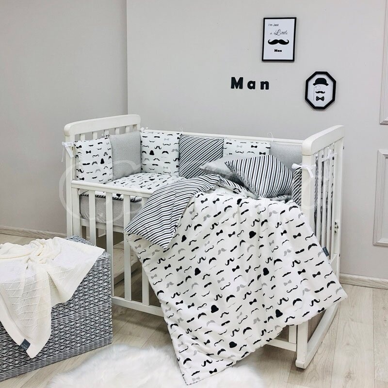 Постільна білизна Комплект Baby Design Вуса, 6 елементів, стандарт, Маленька Соня