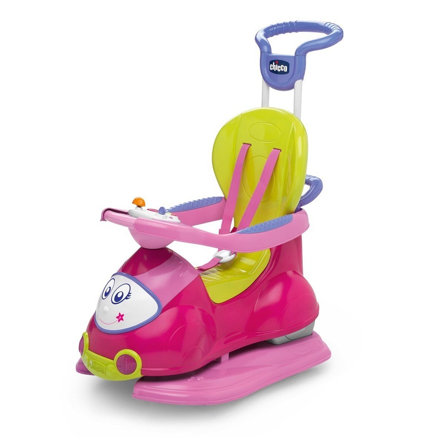 Дитячий транспорт Автомобиль-качалка Quattro (4 в 1) розовый, Chicco