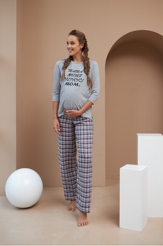Пижамы, домашние костюмы Домашний костюм для беременных и кормящих мам 2190 1564 2178 1222, серый, ТМ Dianora