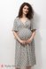 Плаття на кожен день Літня сукня для вагітних та годуючих мам JOSELYN чорні квіти на молочному фоні, Юла мама Фото №6