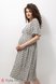 Плаття на кожен день Літня сукня для вагітних та годуючих мам JOSELYN чорні квіти на молочному фоні, Юла мама Фото №5