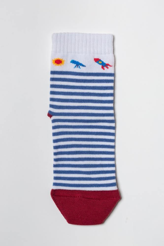 Шкарпетки Шкарпетки дитячі Космос, набір 3 шт, сірий, білий, бордовий, Мамин Дом