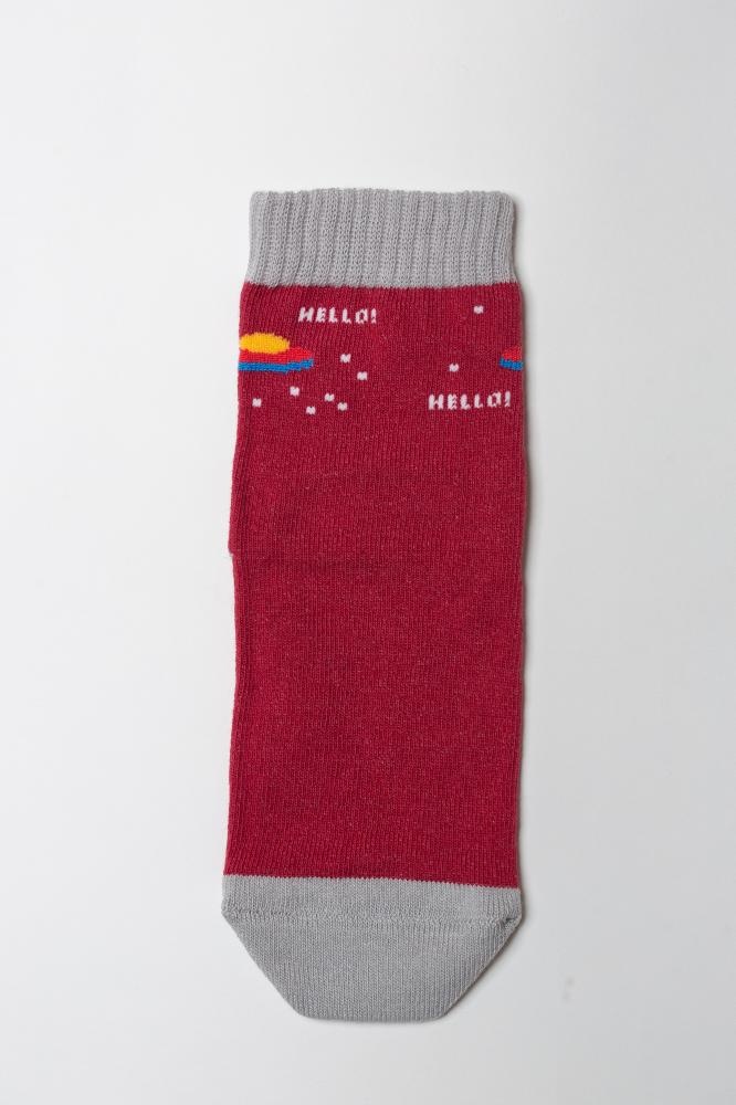 Шкарпетки Шкарпетки дитячі Космос, набір 3 шт, сірий, білий, бордовий, Мамин Дом