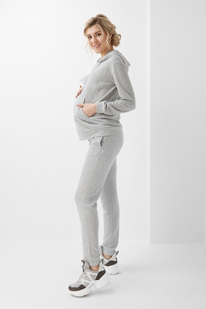 Спортивные костюмы Костюм спортивный для беременных и кормящих мам, серый, ТМ Dianora