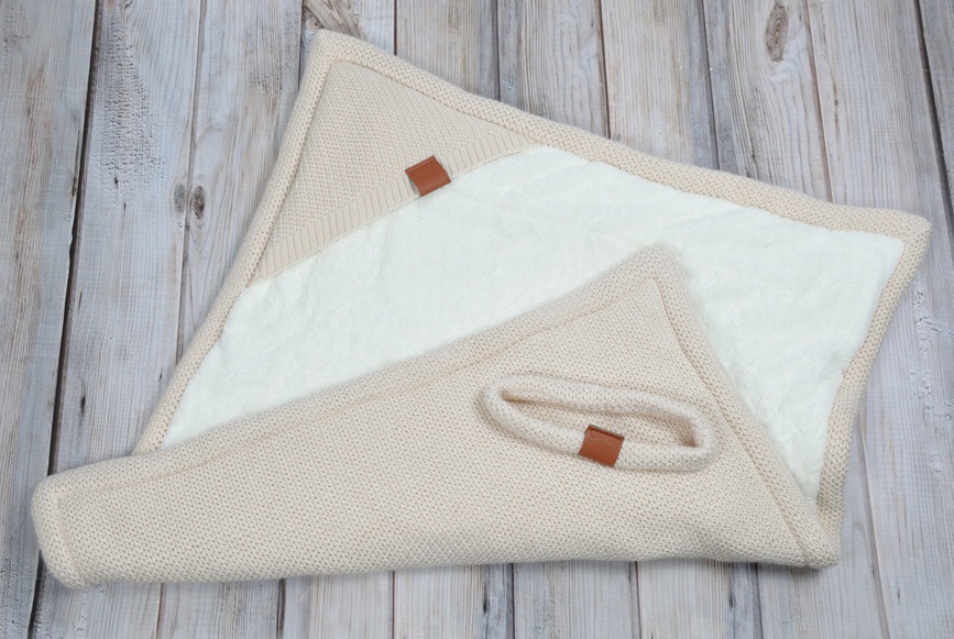 Конверт-одеяло для новорожденных на выписку на махре Familia, бежевый, MagBaby