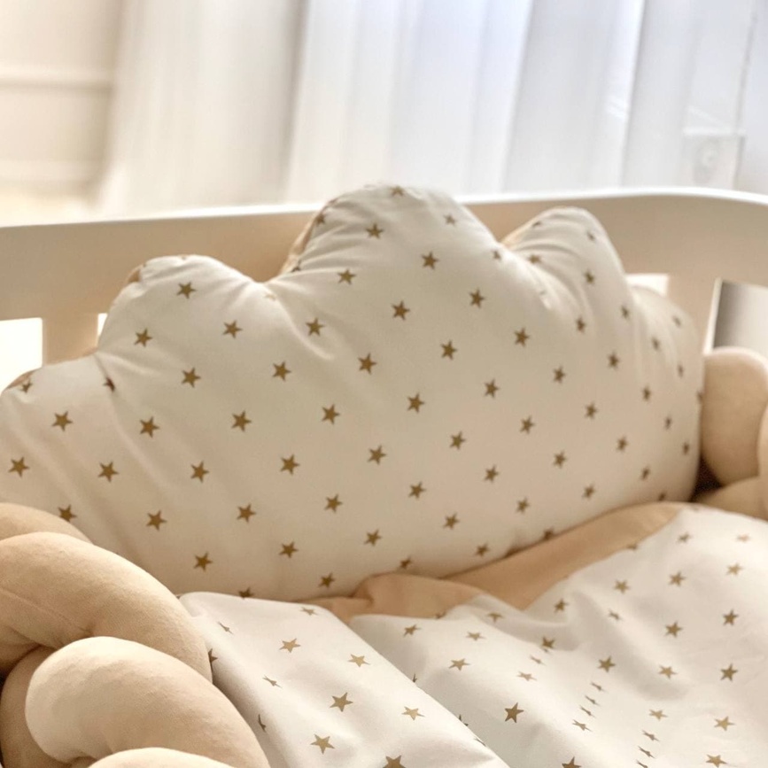 Постелька Комплект постельного белья, дизайн "Звездочки", бежевого цвета, ТМ Baby Chic