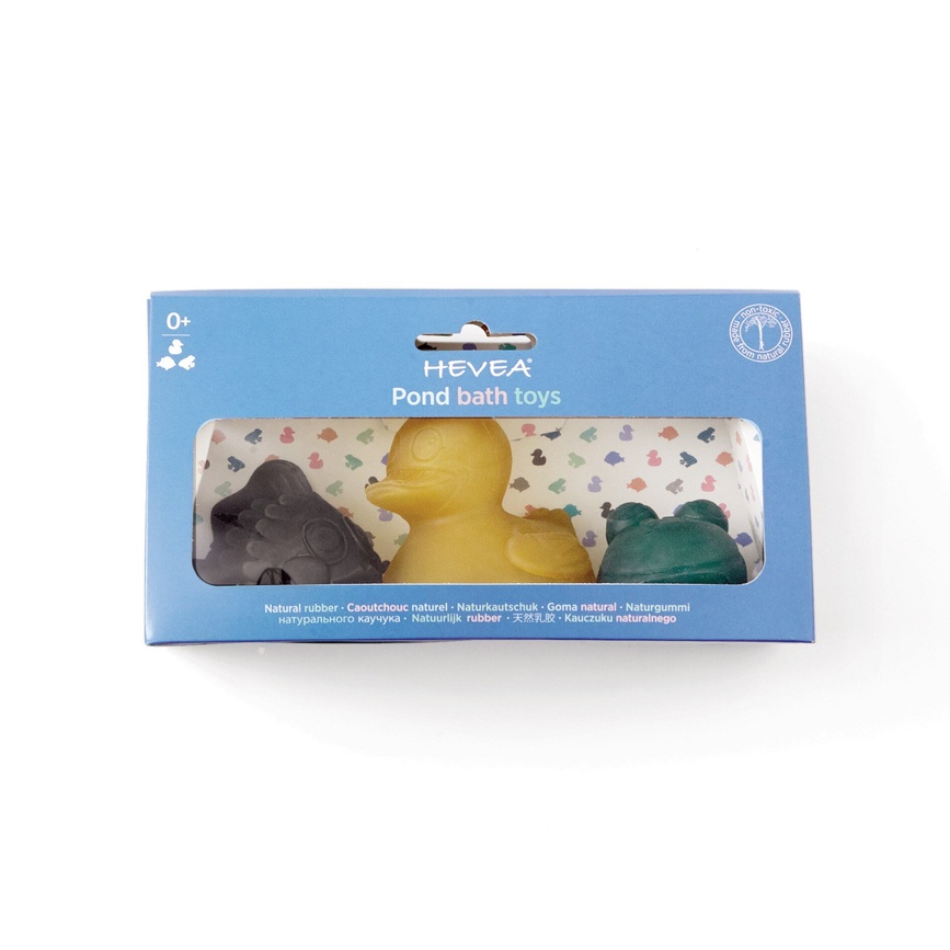 Іграшки в ванну Подарочный набор игрушек для купания POND (кольоровий), HEVEA