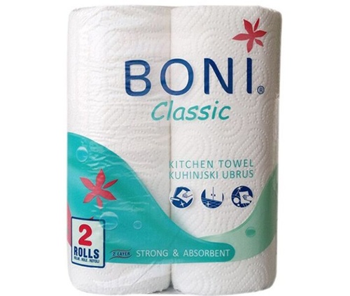Бумажные полотенца BONI CLASSIC, 2 слоя 2 шт, BONI