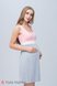 Ночнушки для годування Нічна сорочка для вагітних і годуючих мам SELA, сірий меланж з рожевим, Юла Мама Фото №5