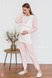 Піжами, домашні костюми Піжама для вагітних і годуючих мам Milena, рожевий меланж, Юла Мама Фото №1
