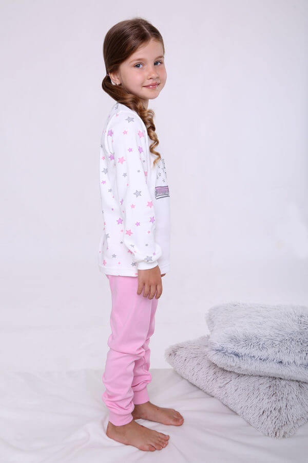 Пижама детская для девочки Dreams Loading, Модный карапуз, Розовый, 110