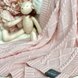 Одеяла и пледы Плед вязаный Ромб-Коса персик, Маленькая Соня Фото №2