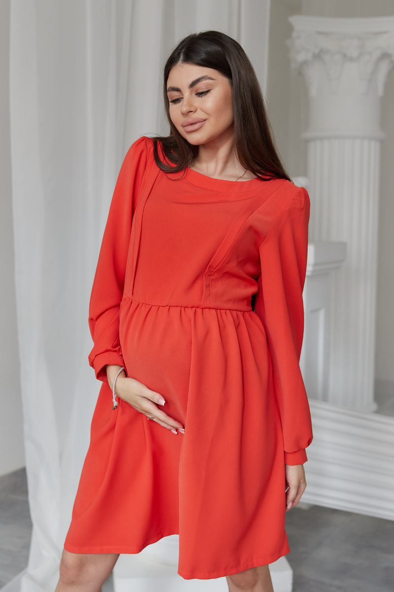 Сукня для вагітних і годуючих мам 4369224 помаранчевий, To be, Помаранчевий, 42