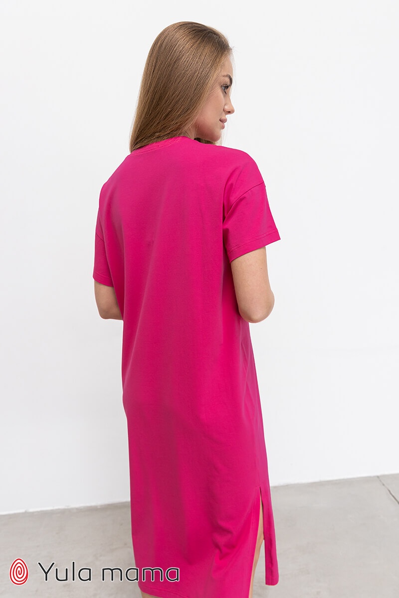 Платье для беременных и кормящих SINDY, рожевий, Юла мама, Рожевий, M