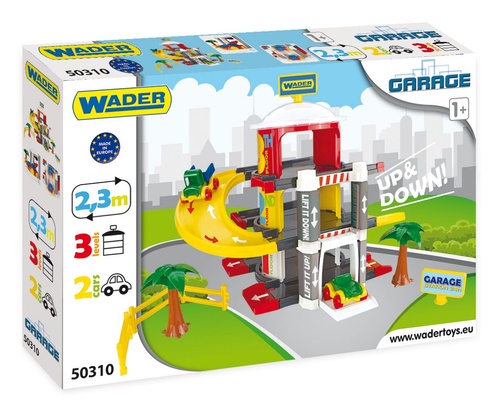 Машинки-игрушки Гараж с лифтом 3 уровня, Wader